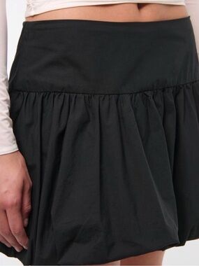 Abercrombie & Fitch Black Gathered Bubble Skirt